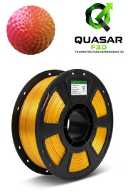 Filamento Pla Premium Silk Duocolor Quasar Dourado / Vermelho 3d 1,75mm 1kg